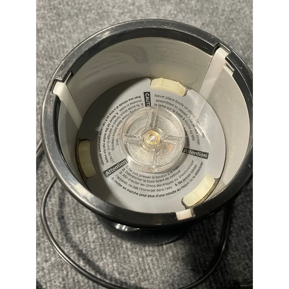 Magic Bullet MB1001 Personal Blender Replacement Motor Base Silver Black 250W